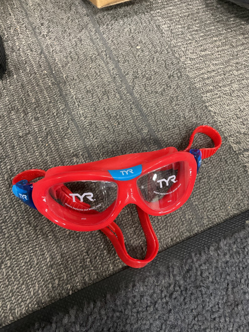 Vist Large View of Product Image Which is Used TYR ORION KIDS FIT Swim Goggles Red