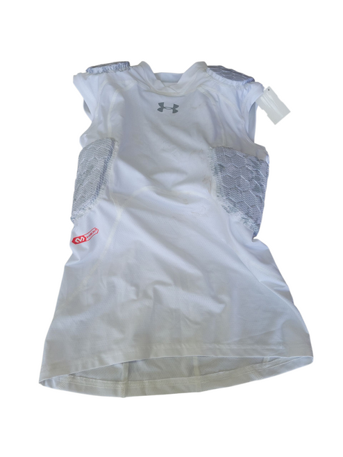 Vist Large View of Product Image Which is Used Under Armour PADDED SHIRT YOUTH FB Top Youth White LG