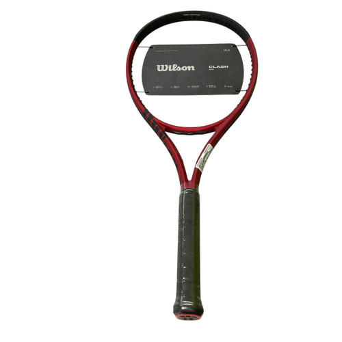 Vist Large View of Product Image Which is Used Wilson CLASH 108 V2 Adult Tennis Racquet Red 4 1/4"