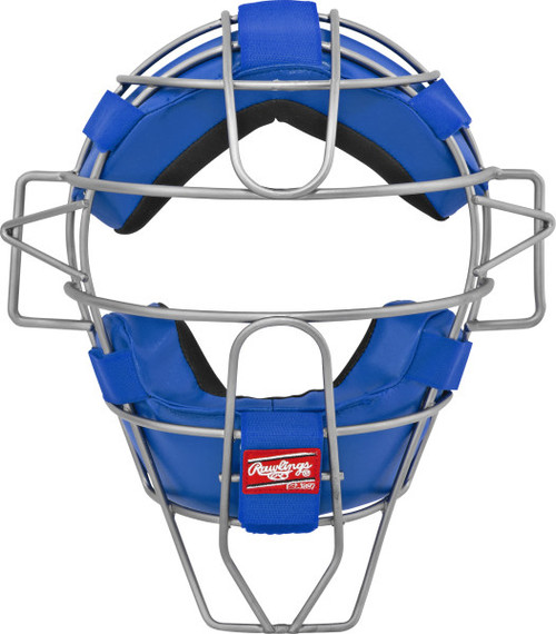 Vist Large View of Product Image Which is New Rawlings Hollow Wire Light Weight Umpire Mask Royal #LWMX2