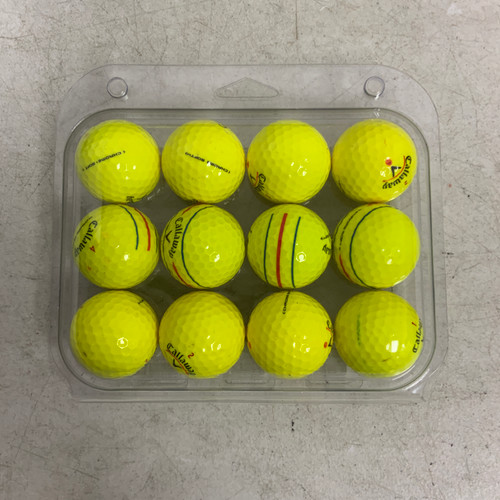 Vist Large View of Product Image Which is Used Callaway CHROME SOFT YELLOW 12 Pack - Golf Balls