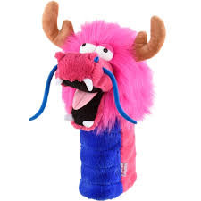 Vist Large View of Product Image Which is New Daphne's Golf Driver Headcover-Pink Dragon