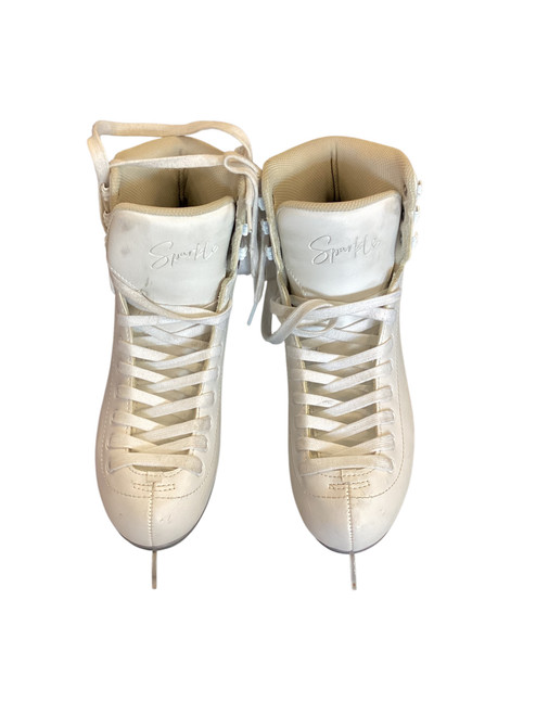 Vist Large View of Product Image Which is Used Riedell SPARKLE SKATES WomensFigure Skate White Senior 7