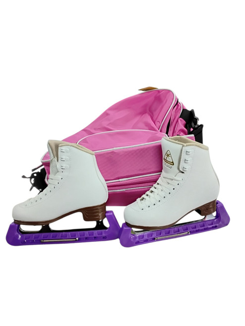 Vist Large View of Product Image Which is Used Jackson EXCEL Girls Figure Skate White Junior 01.5