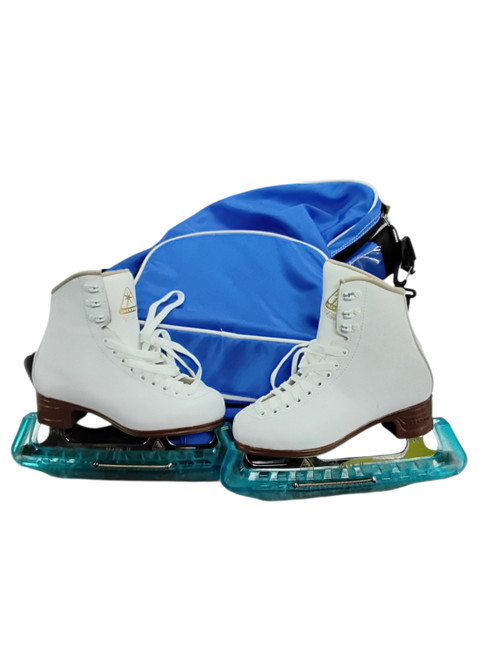 Vist Large View of Product Image Which is Used Jackson EXCEL Girls Figure Skate White Junior 02