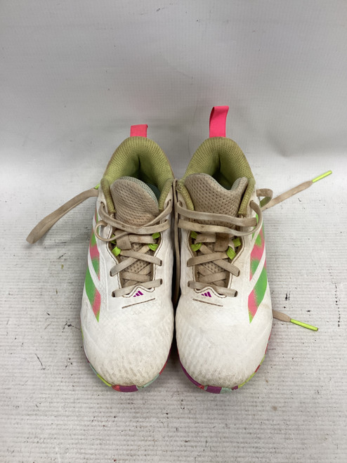 Vist Large View of Product Image Which is Used Adidas ADIZERO BB/SB Cleats White Junior 01