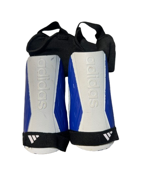 Vist Large View of Product Image Which is Used Adidas SHIN GUARDS AGE 6-9 Soccer Shin Guards Youth White/Black/Royal MD