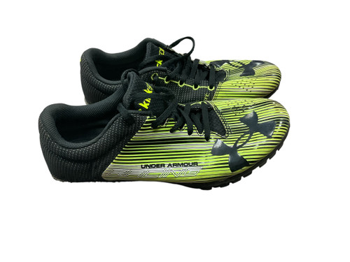 Vist Large View of Product Image Which is Used Under Armour Track & Field Cleats Adult Green Senior 7.5