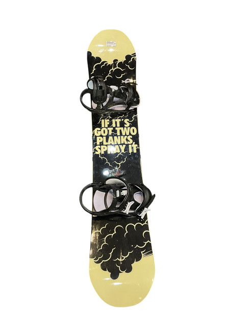 Vist Large View of Product Image Which is Used Rome IF ITS GOT TWO PLANKYS SPARY IT 151CM Mens Board/Bindings Black And Tan 151 cm