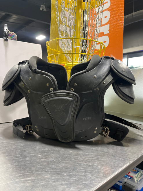 Vist Large View of Product Image Which is Used Xenith FLYTE FB Shoulder Pads Black LG