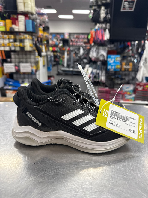 Vist Large View of Product Image Which is Used Adidas ICON TURF BB/SB Cleats Black Junior 03.5