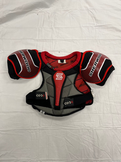 Vist Large View of Product Image Which is Used Sher-wood CODE Youth Shoulder Pads MD