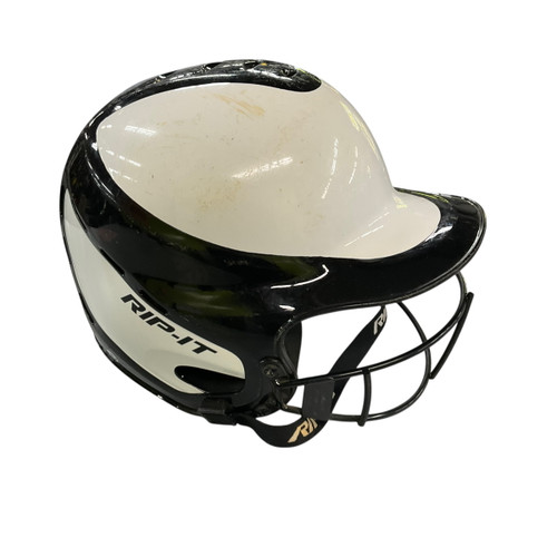 Vist Large View of Product Image Which is Used RIP-IT RIP IT SOFTBALL HELMET W/MASK Batting Helmet w/Mask White SM
