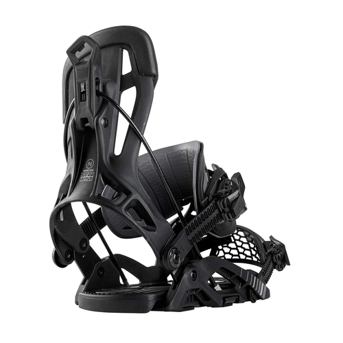Vist Large View of Product Image Which is New Nidecker Flow Fuse Hybrid 2026 Snowboard Bindings- Black XL