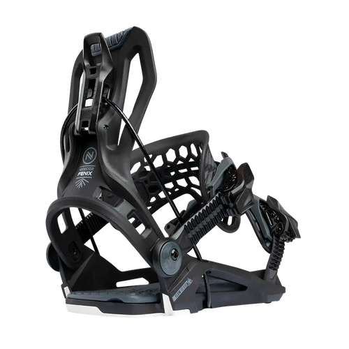 Vist Large View of Product Image Which is New Nidecker Flow Fenix 2026 Snowboard Bindings- Black MD