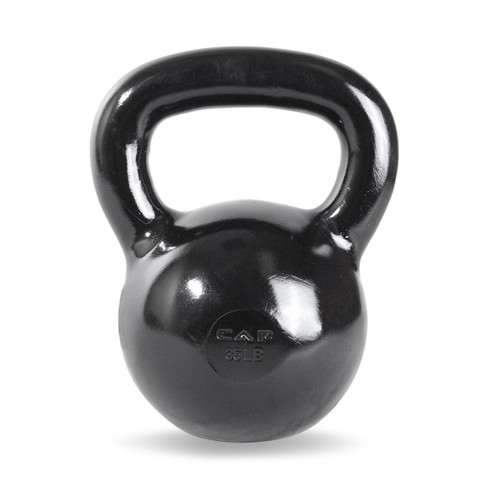 Vist Large View of Product Image Which is New CAP ENAMEL COATED CAST IRON KETTLEBELL 35LB SDK2035