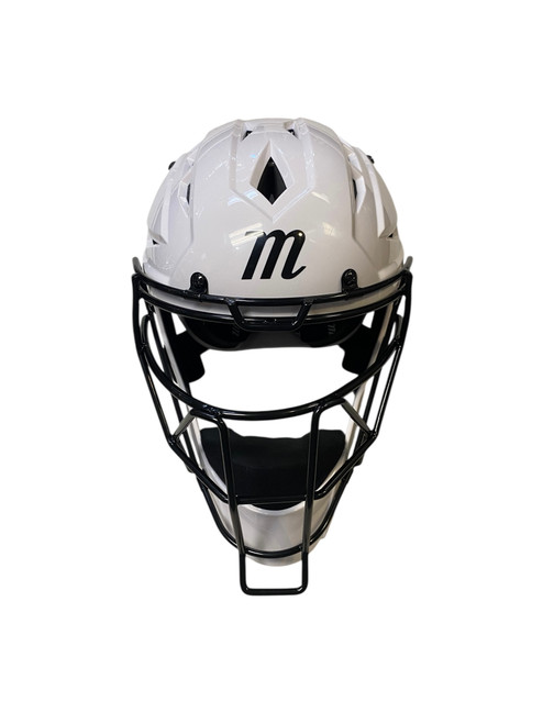 Vist Large View of Product Image Which is Used Marucci CATCHERS HELMET Catchers Helmet w/Mask White S/M