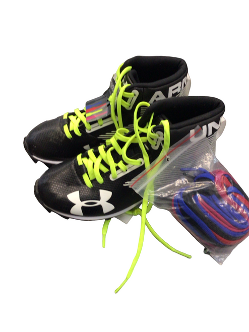 Vist Large View of Product Image Which is Used Under Armour Youth FB Cleats Black Youth 13.0