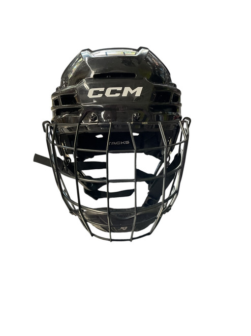 Vist Large View of Product Image Which is Used CCM Helmet Cage Combo Black SM