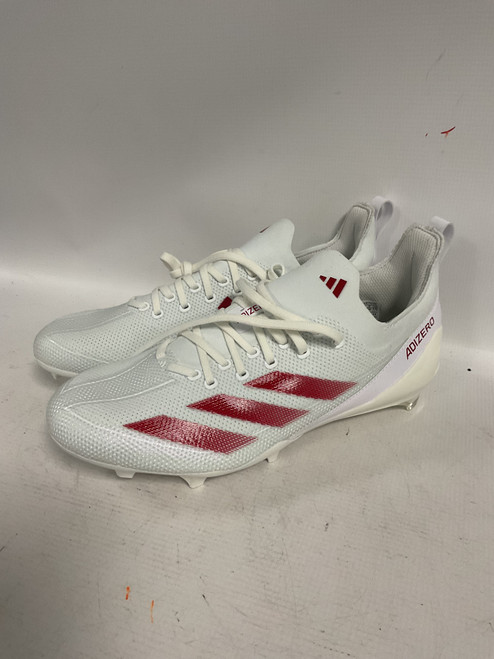 Vist Large View of Product Image Which is Used Adidas ADIZERO ELECTRIC Adult FB Cleats White Senior 9.5
