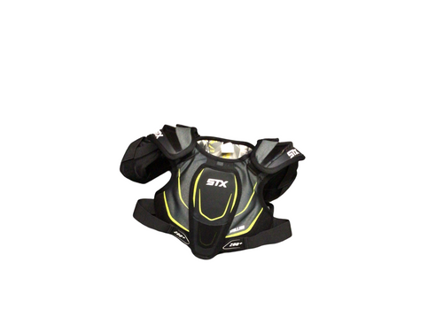 Vist Large View of Product Image Which is Used STX STALLION 200 Lacrosse Shoulder Pads Black SM