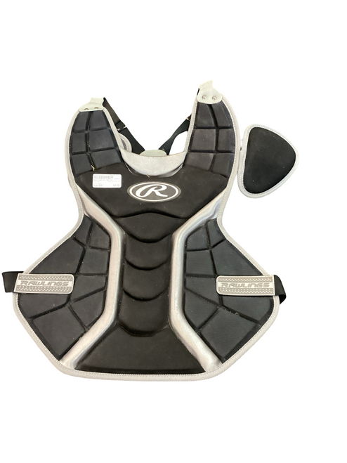 Vist Large View of Product Image Which is Used Rawlings BLK/GRY CP Catchers Chest Protector Black Adult