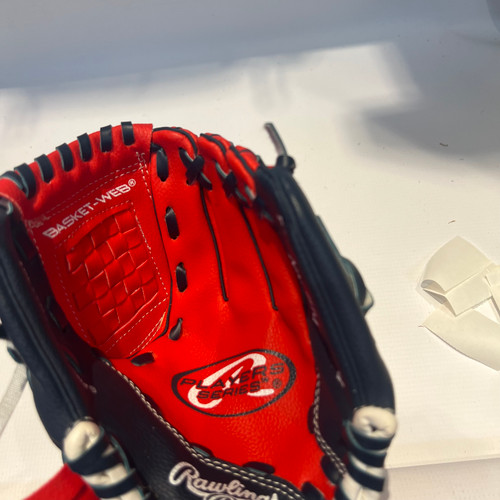 Vist Large View of Product Image Which is Used Rawlings HIGHLIGHT SERIES BB/SB Glove RH Throw Brown 10"