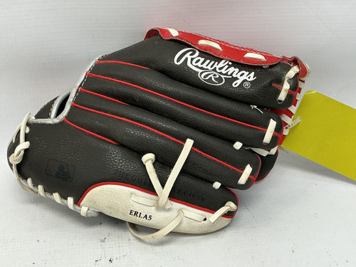 Vist Large View of Product Image Which is Used Rawlings PLAYERS SERIES BB/SB Glove RH Throw Black 10"