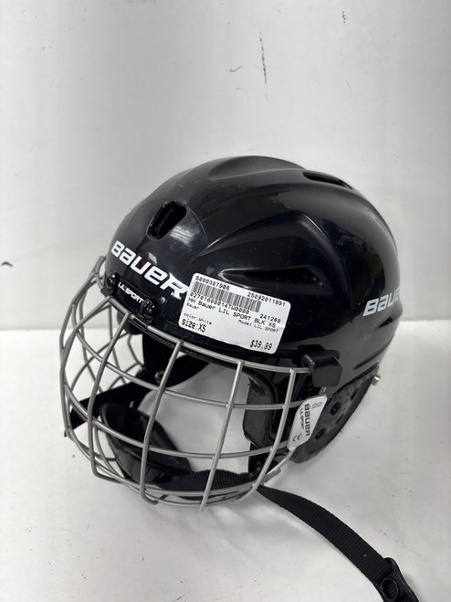 Vist Large View of Product Image Which is Used Bauer LIL SPORT Helmet Cage Combo White XS