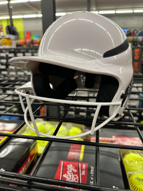 Vist Large View of Product Image Which is Used RIP-IT VISION Batting Helmet w/Mask White MD