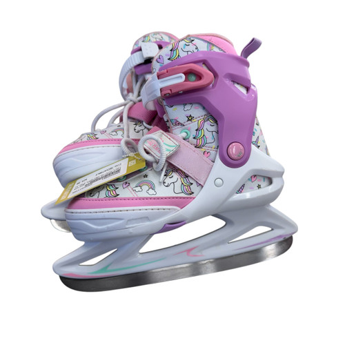 Vist Large View of Product Image Which is Used Lake Placid UNICORN ADJ 1-4 SKATES Girls Softboot Skate Pink Adjustable