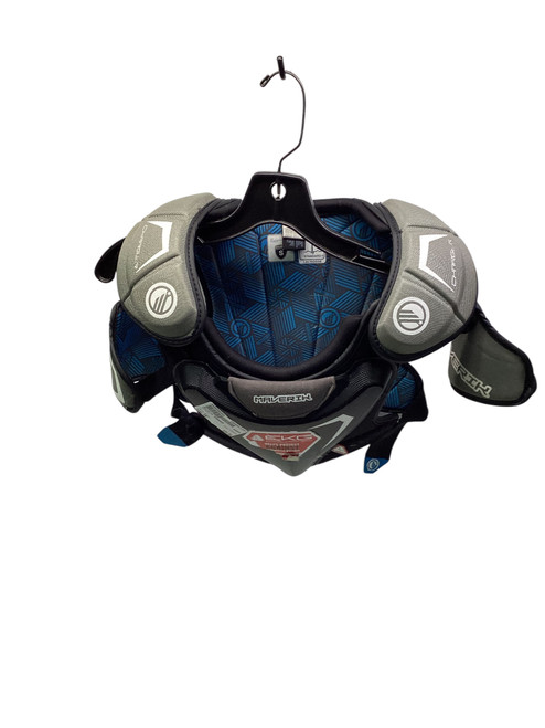 Vist Large View of Product Image Which is Used Maverik CHARGER Lacrosse Shoulder Pads Black SM