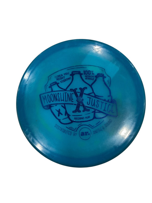 Vist Large View of Product Image Which is Used Dynamic Discs JUSTICE Disc Golf Mid Range Royal Blue