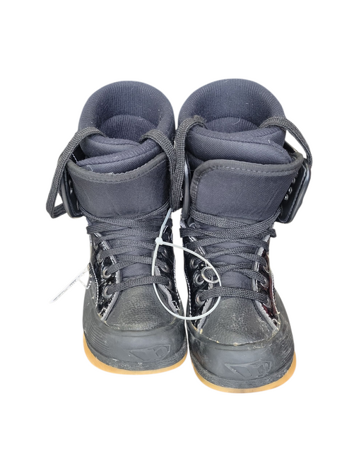 Used N BOOTS Boys Snowboard Boots Black Junior 06 11708-S000184347 Vist Large View of Product Image Which is Used N BOOTS Boys Snowboard Boots Black Junior 06