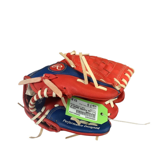 Vist Large View of Product Image Which is Used Rawlings PLAYERS SERIES BB/SB Glove T-ball Red And Navy Blue 9"