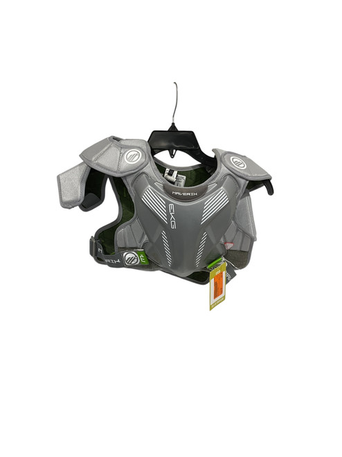 Vist Large View of Product Image Which is Used Maverik EKG Lacrosse Shoulder Pads Green SM