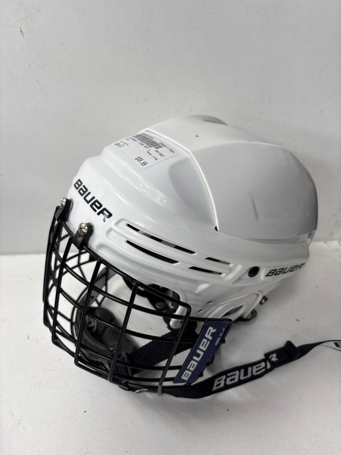 Vist Large View of Product Image Which is Used Bauer 2100 Helmet Cage Combo White LG