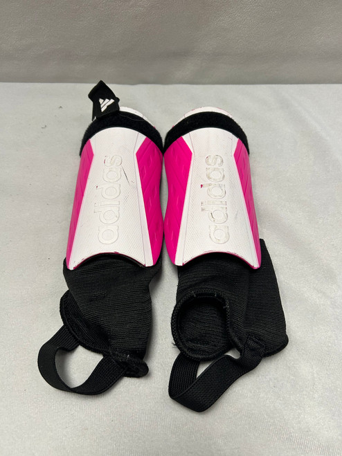 Vist Large View of Product Image Which is Used Adidas Soccer Shin Guards Adult Pink LG