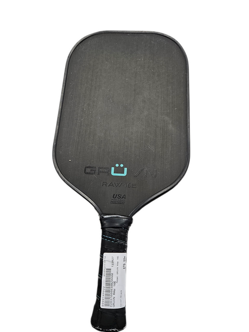 Vist Large View of Product Image Which is Used GRUVN RAW 16E Pickleball Racquet Black