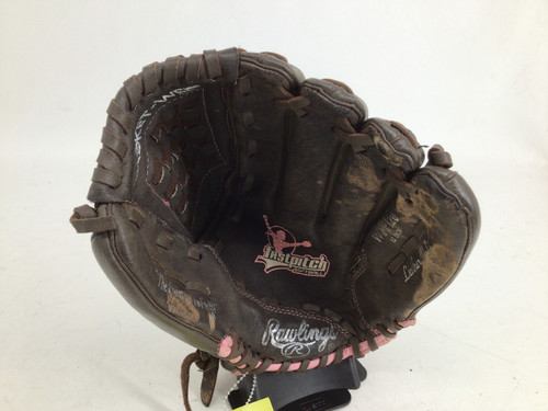 Vist Large View of Product Image Which is Used Rawlings FASTPITCH 12.0 IN RHT FP GLOVE RH Throw Fastpitch Gloves Brown 12"