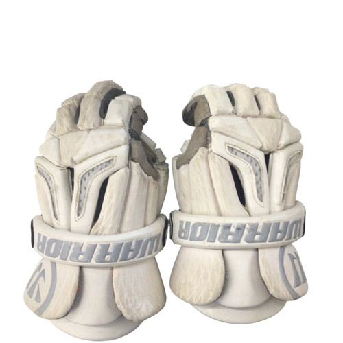 Used Warrior BURN PRO Lacrosse Gloves Mens White LG 11760-S000082638 Vist Large View of Product Image Which is Used Warrior BURN PRO Lacrosse Gloves Mens White LG