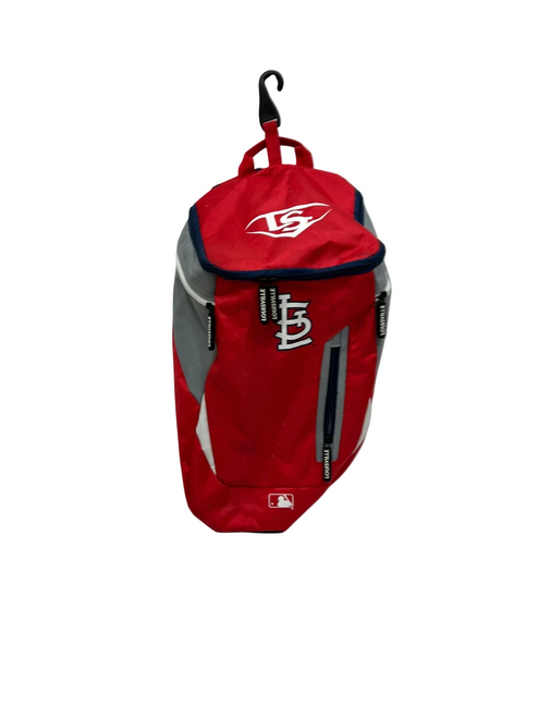 Vist Large View of Product Image Which is Used Louisville Slugger St. Louis Cardinals Backpack Player Backpack Red