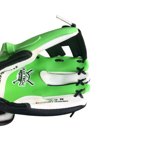 Vist Large View of Product Image Which is Used Franklin AIR TECH BB/SB Glove T-ball Black And Neon Green 8"