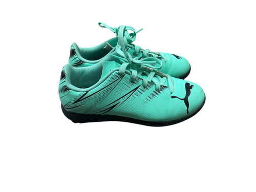 Vist Large View of Product Image Which is Used Puma Soccer Turf Shoes Teal Youth 13.0