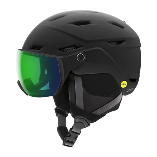 Vist Large View of Product Image Which is New Smith Survey MIPS 2026 Snow Helmet with Chromapop Green Goggles- MD