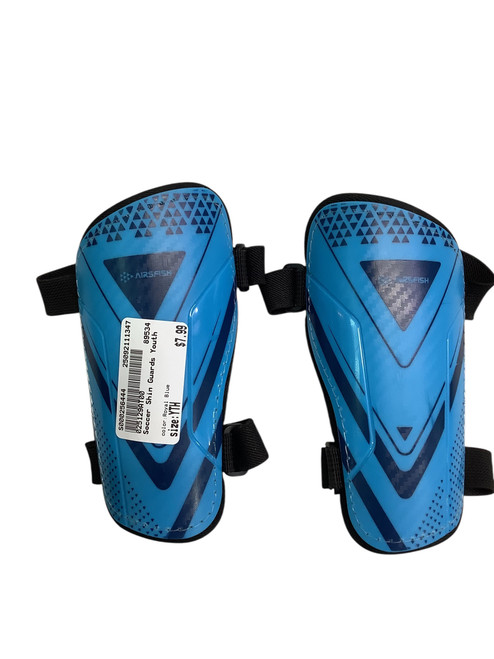 Vist Large View of Product Image Which is Used Soccer Shin Guards Youth Royal Blue Youth