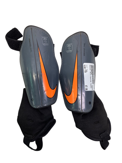 Vist Large View of Product Image Which is Used Soccer Shin Guards Youth Grey Youth
