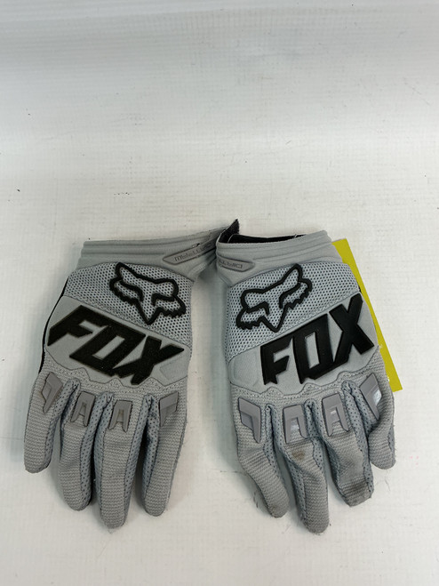 Vist Large View of Product Image Which is Used Fox YOUTH RIDING GLOVES Junior Gloves Grey 11"