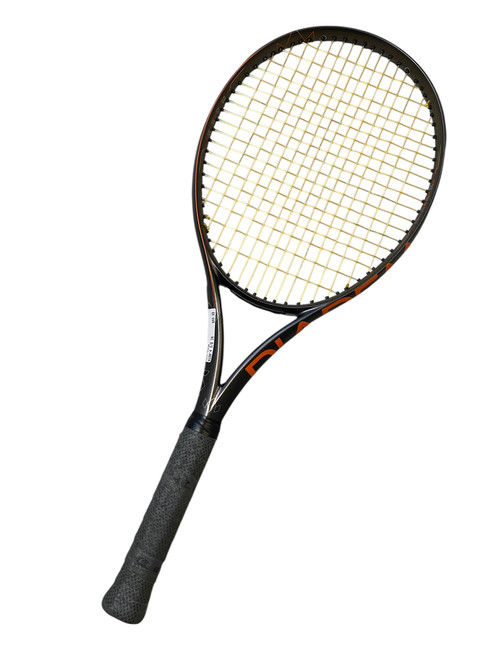 Vist Large View of Product Image Which is Used Diadem AXIS 100 Adult Tennis Racquet Orange 4 3/8"