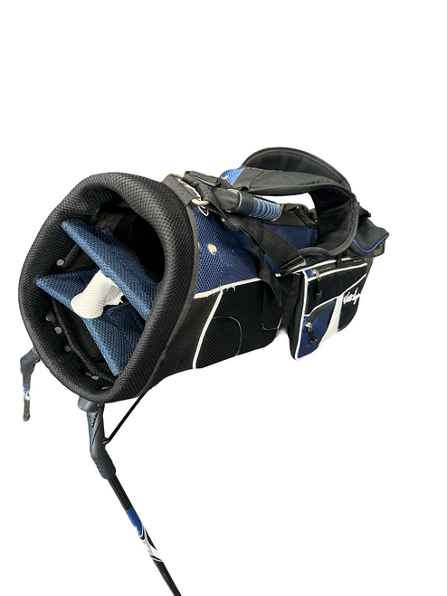Vist Large View of Product Image Which is Used Walter Hagen 4 WAY STAND BAG Mens Stand Bag Navy Blue